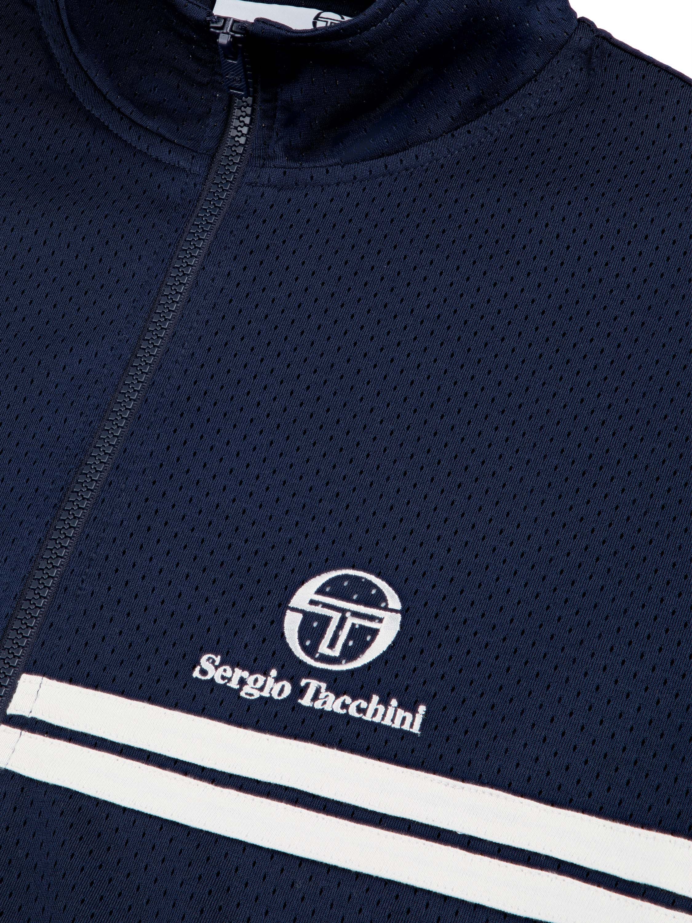 Arturo Mesh Track Jacket- Maritime Blue/ Quiet Gray - Image 5