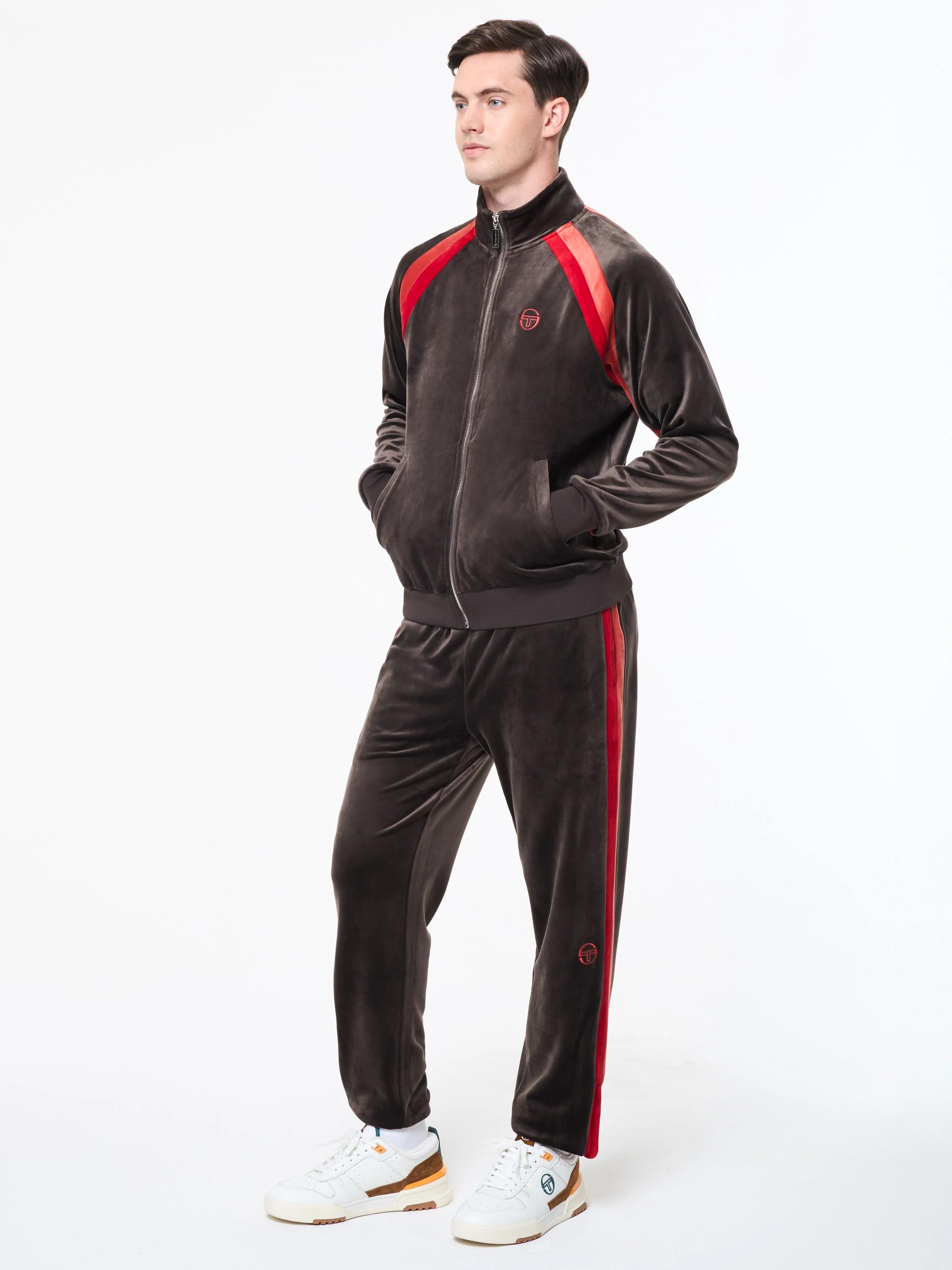 Banda Velour Track Jacket- Mulch - Image 4