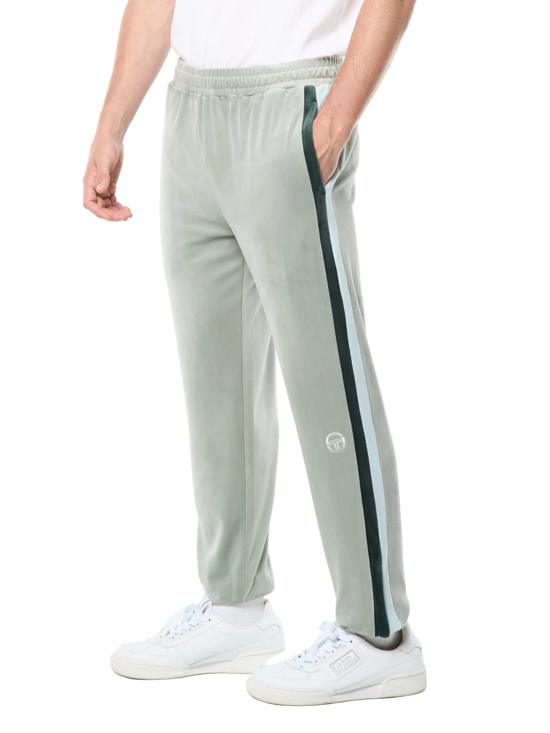 Banda Velour Track Pant- Slate Gray