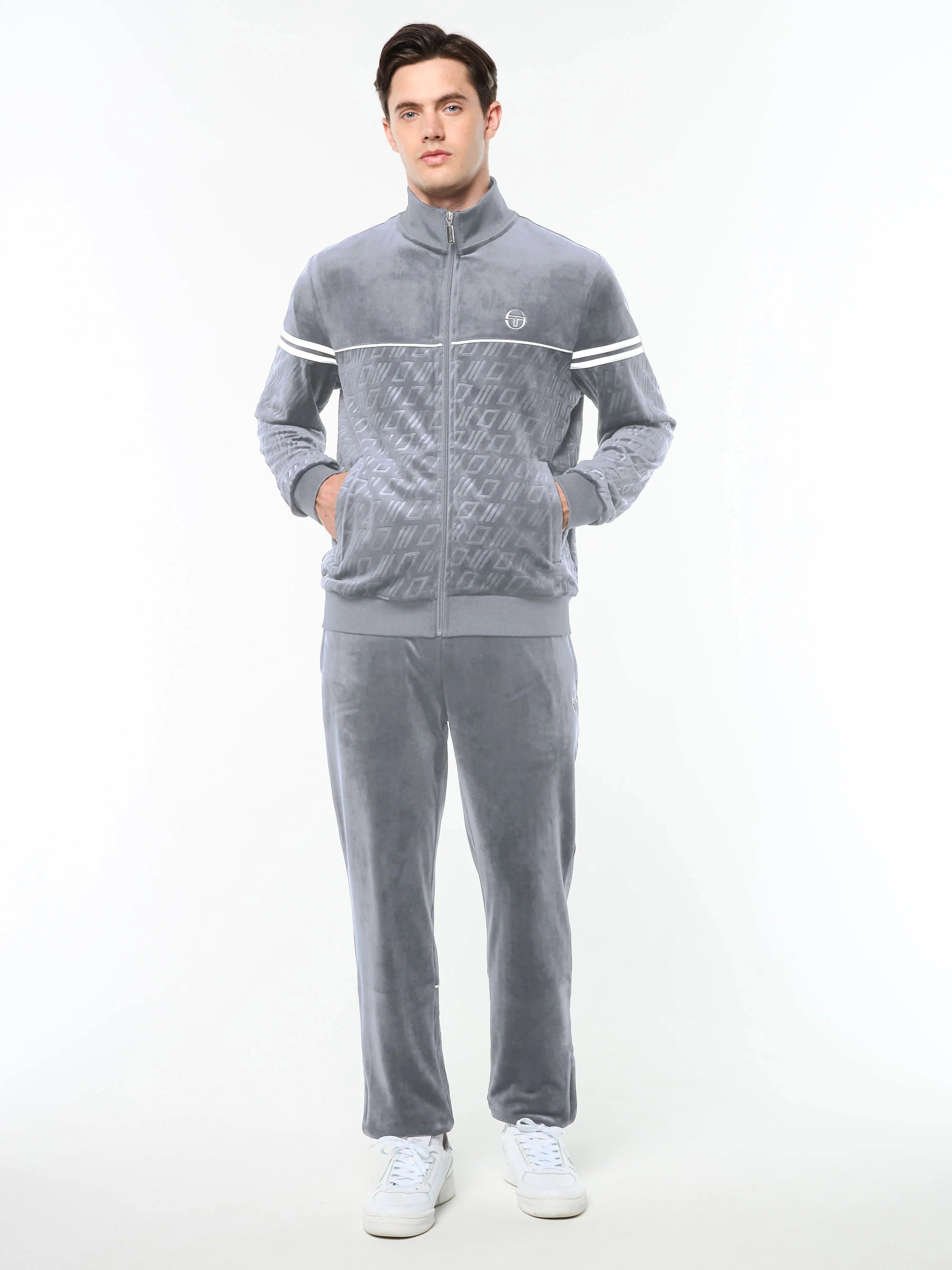 Bandiera Track Jacket- Sleet - Image 3