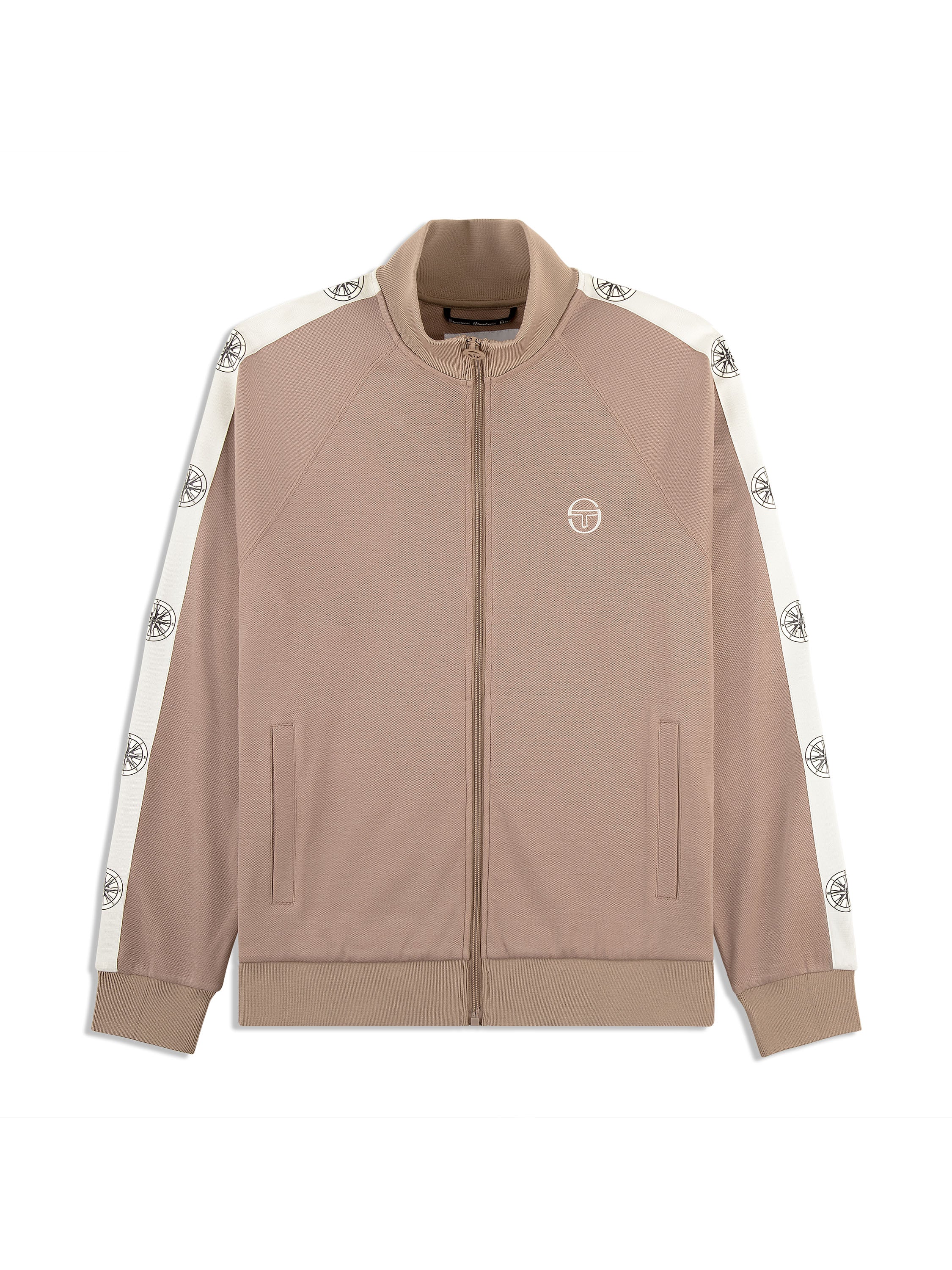 Bussola Track Jacket- Taupe Grey - Image 3