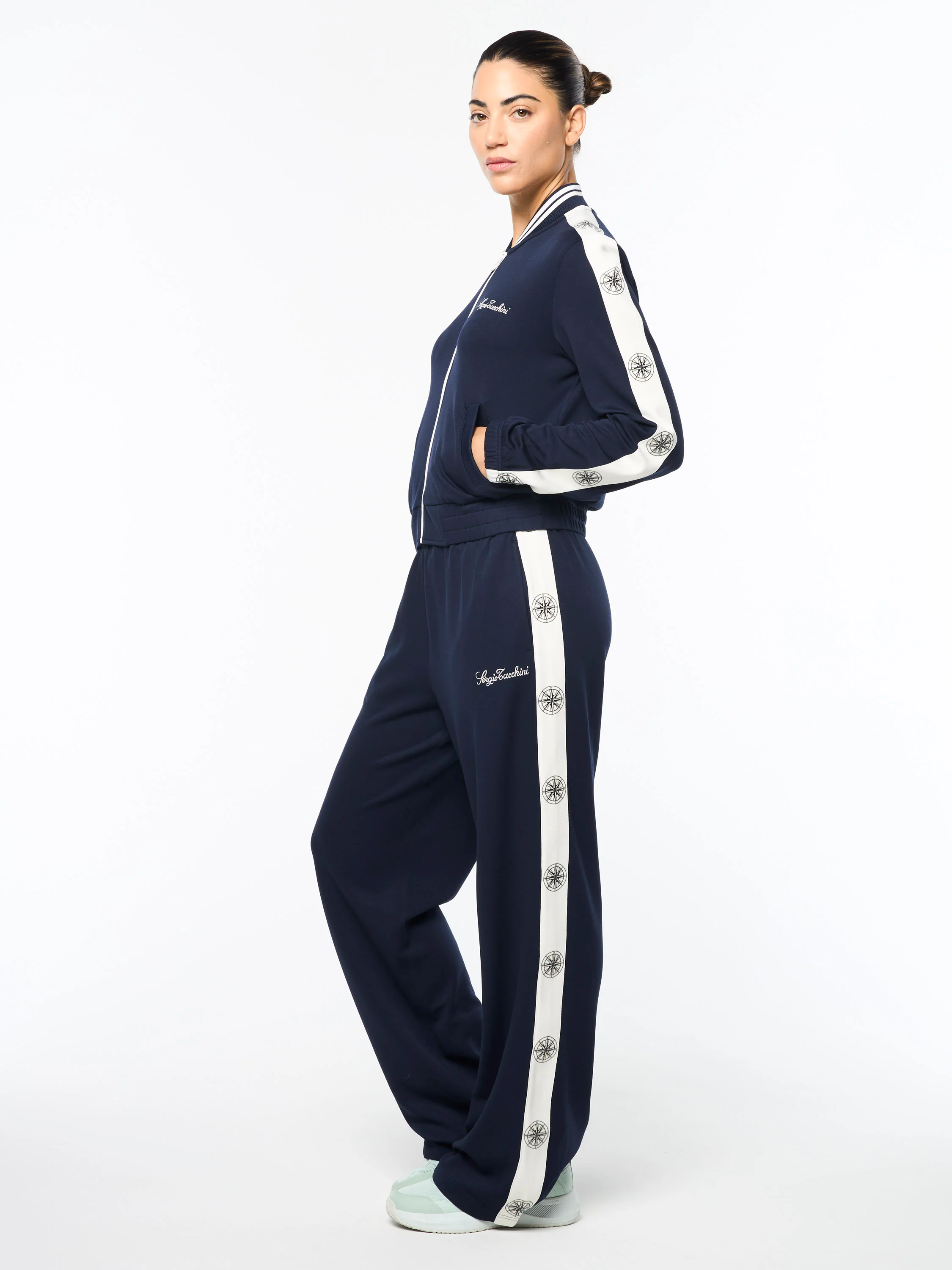 Women's Bussola Track Jacket- Maritime Blue - Image 6