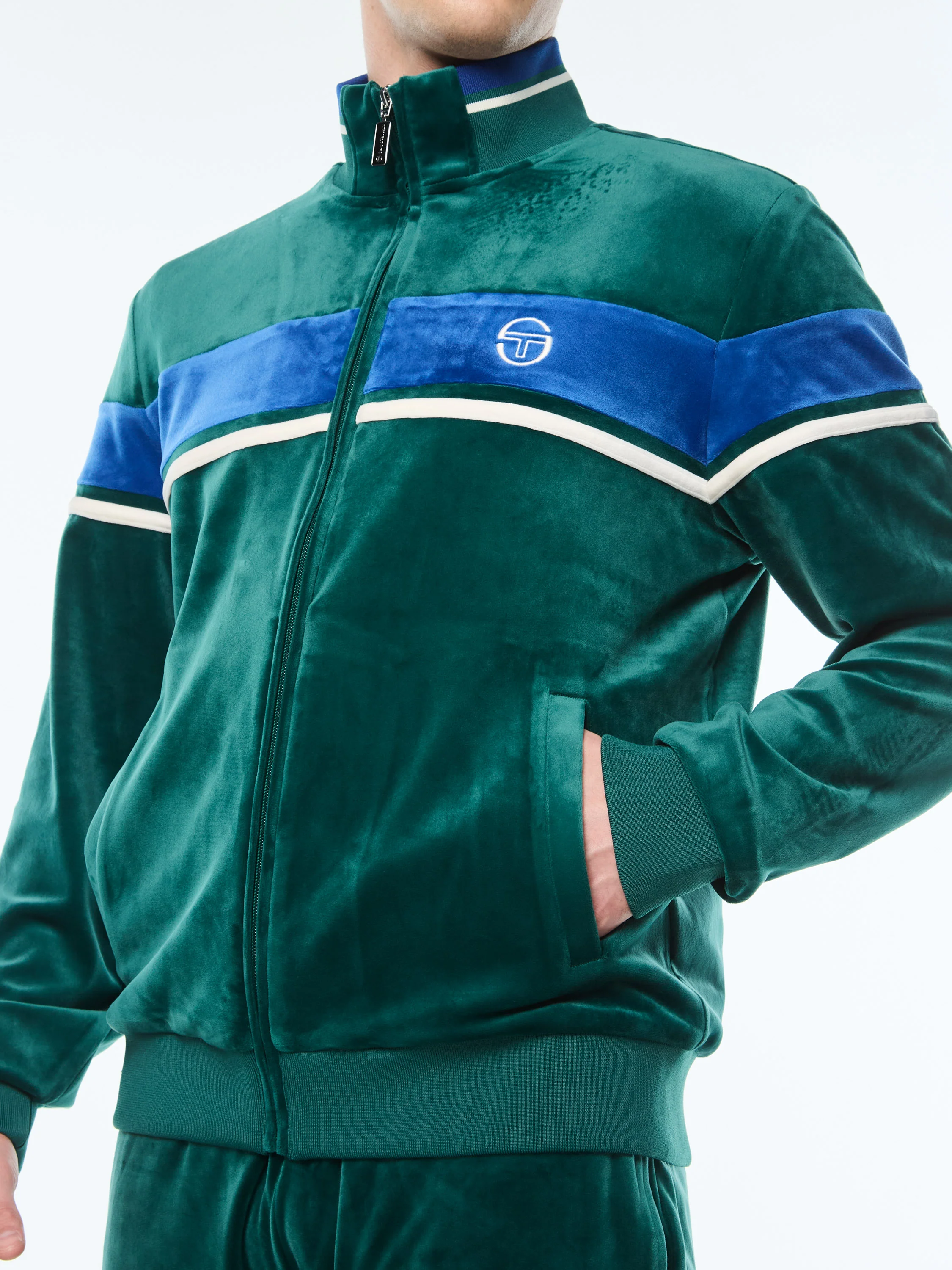 Damarindo Velour Track Jacket-Forest Biome - Image 11