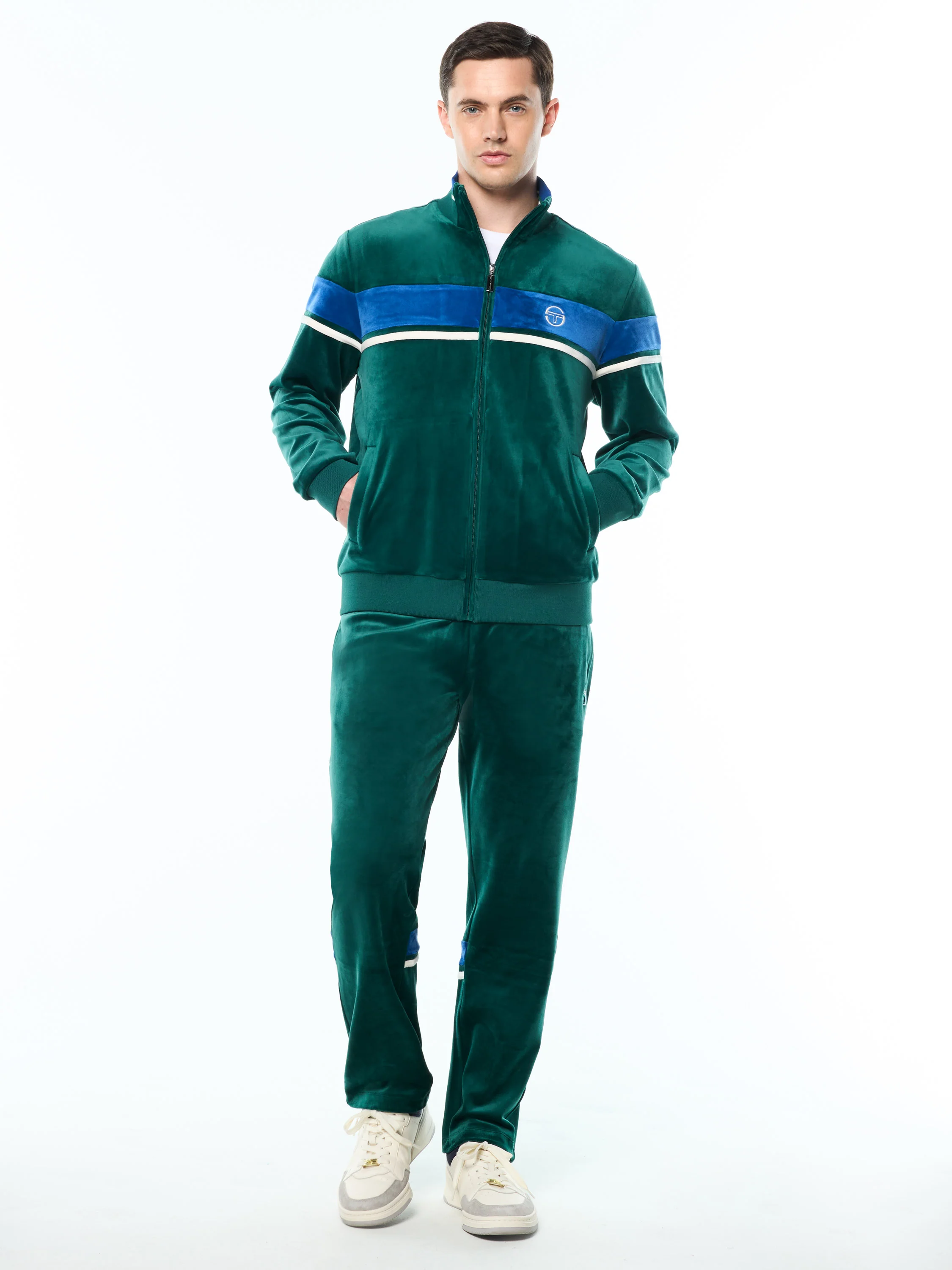 Damarindo Velour Track Jacket-Forest Biome - Image 3