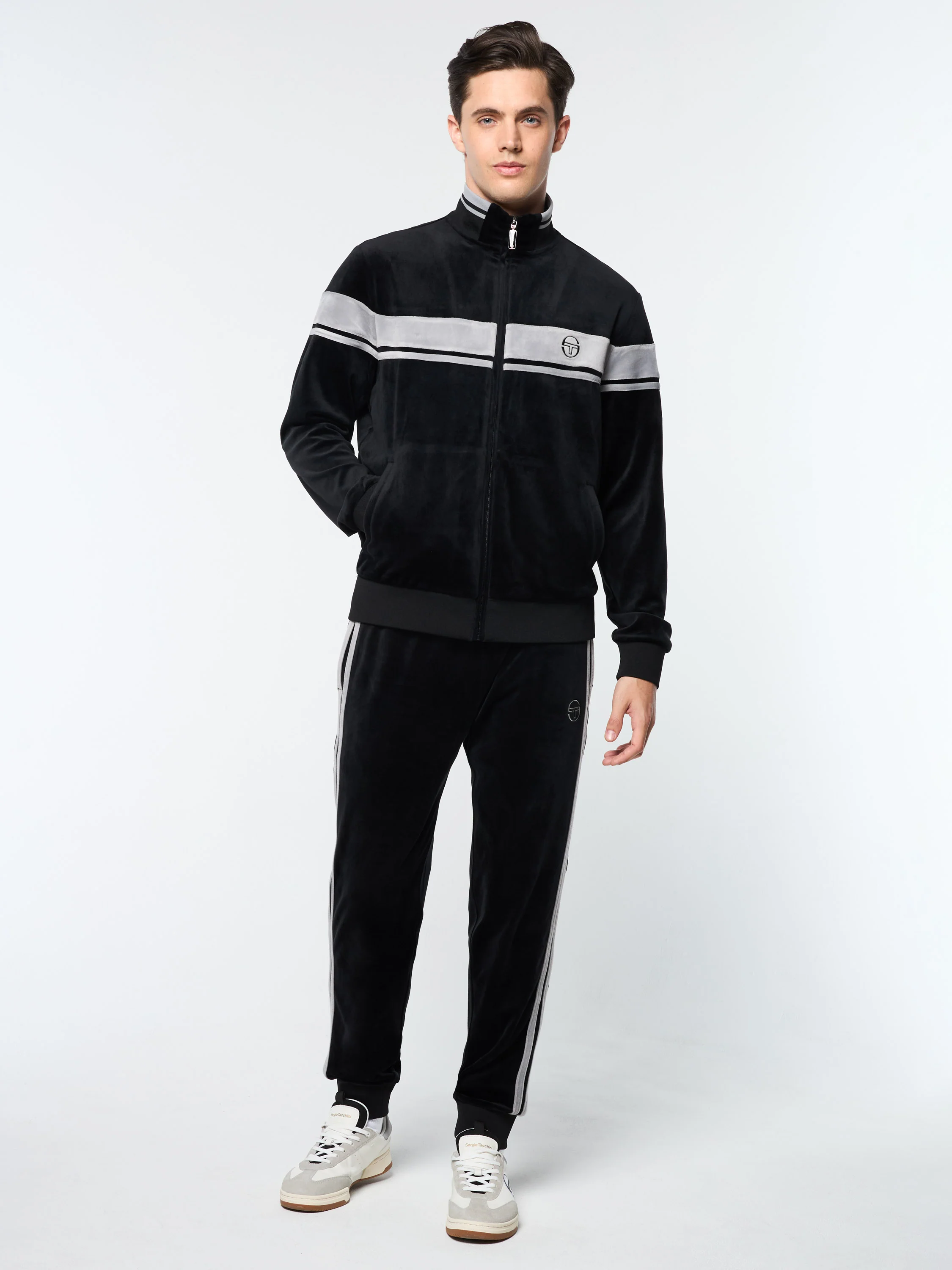Damarindo Velour Track Jacket- Black Beauty - Image 3