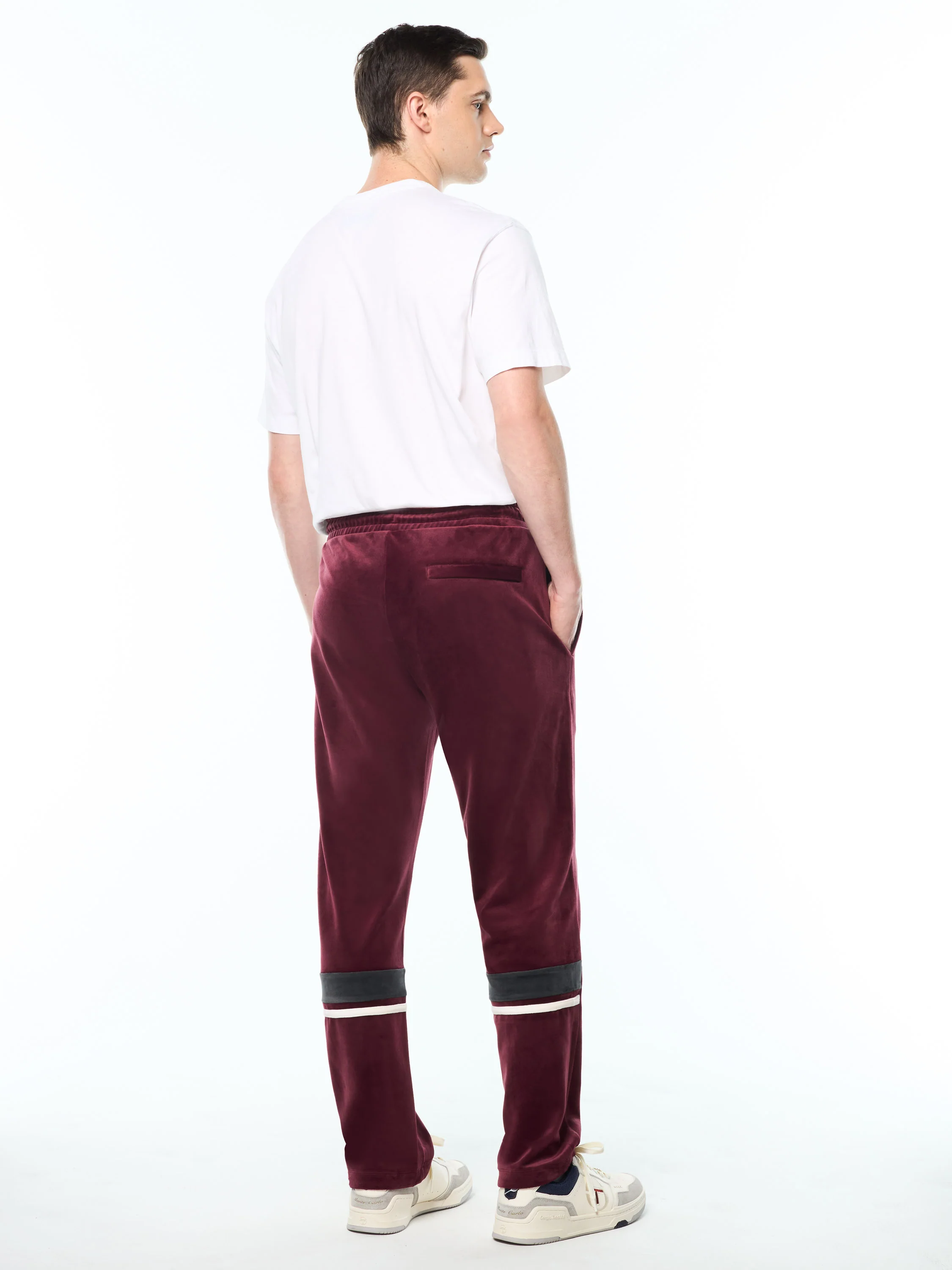 Damarindo Velour Track Pant-Tawny Port - Image 5