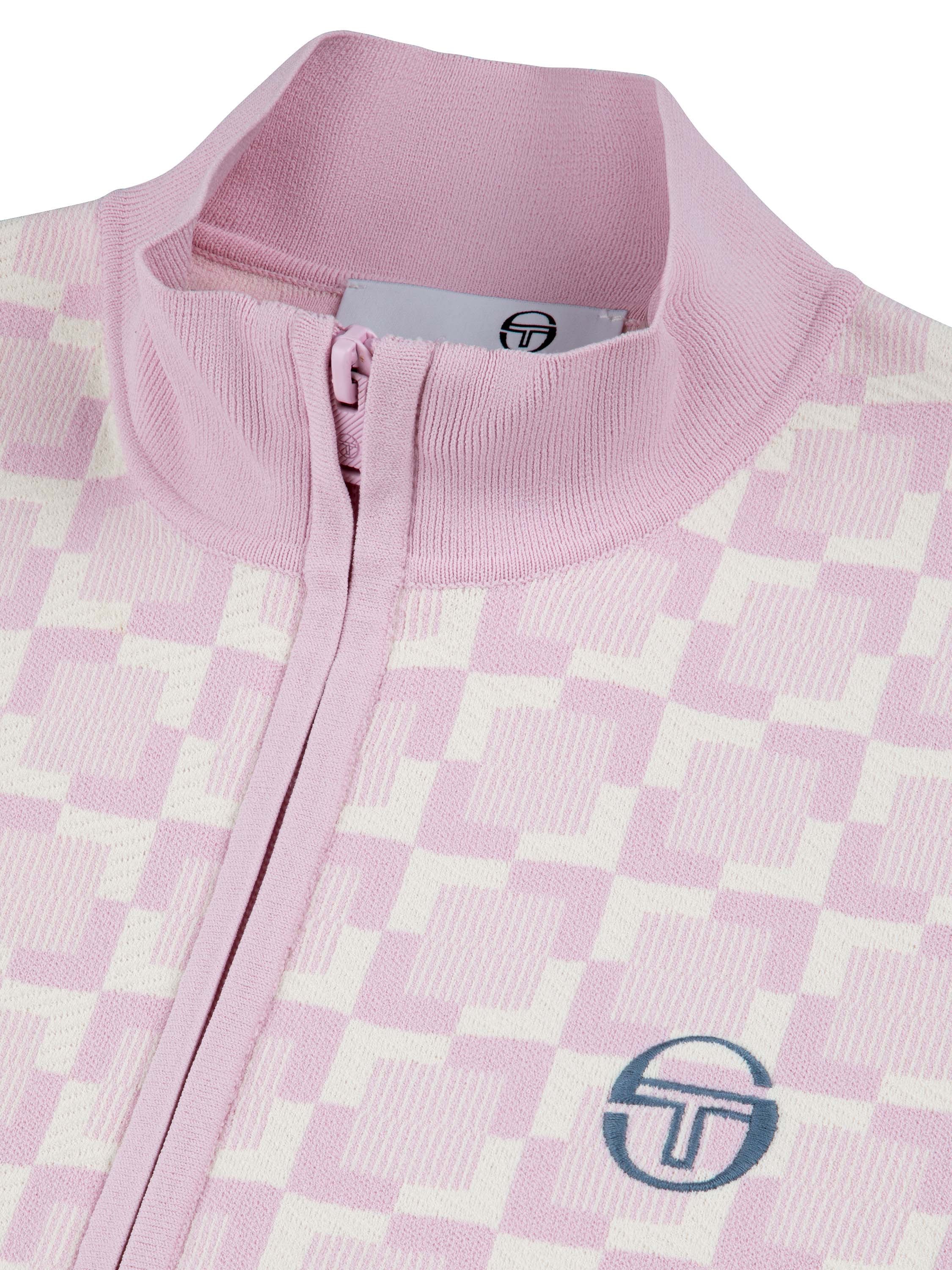 Leila Short Sleeve Track Jacket- Pale Mauve - Image 7