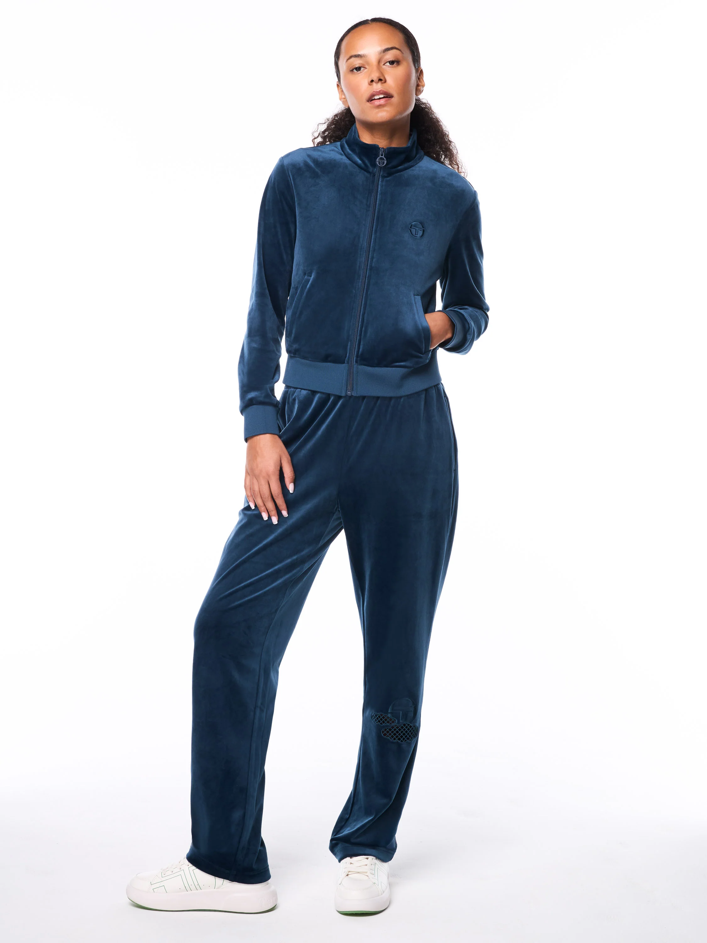 Nuvola Velour Track Pant-Key Largo - Image 3