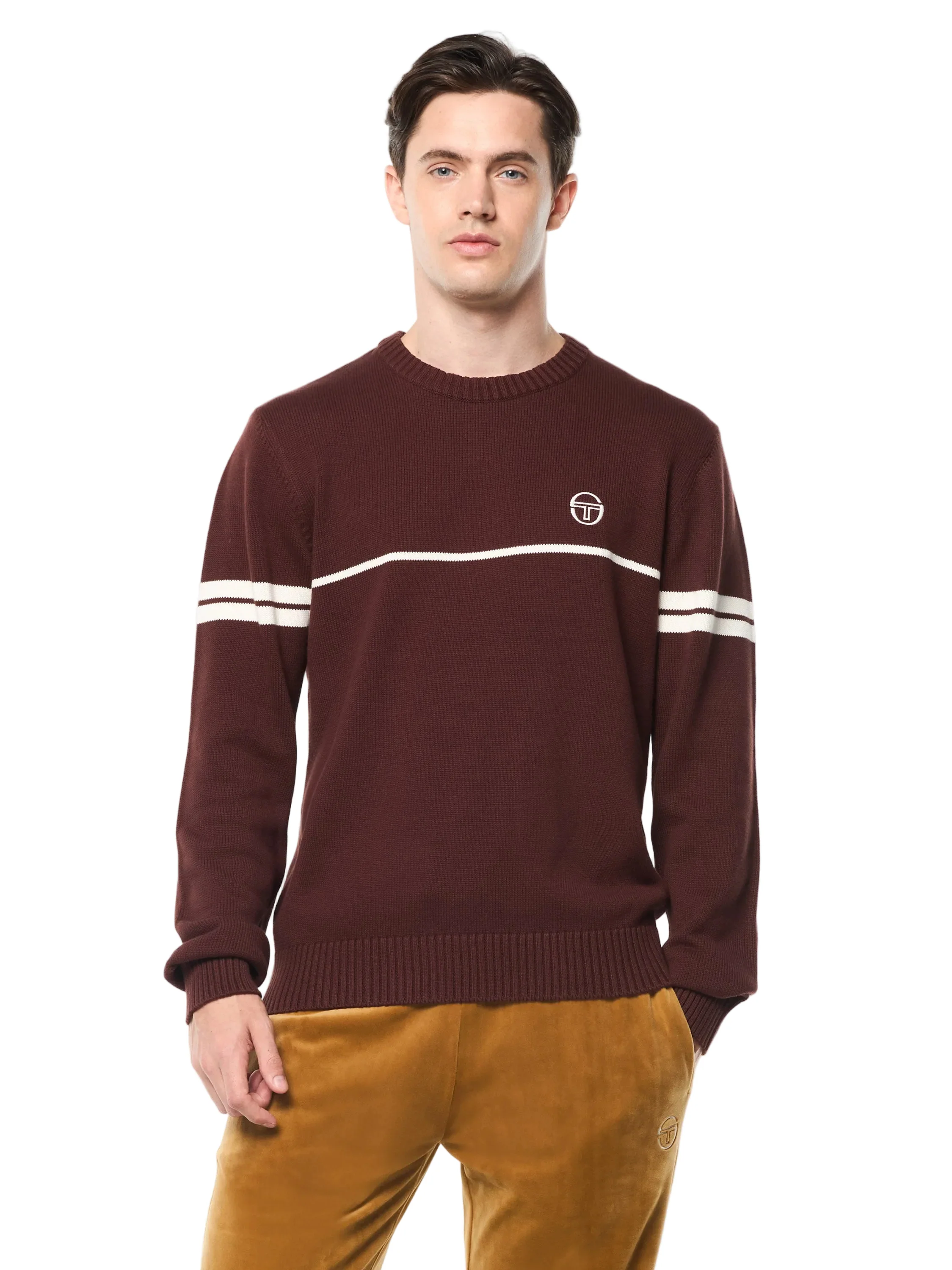 Orion Knit Sweater- Bitter Chocolate/ Gardenia