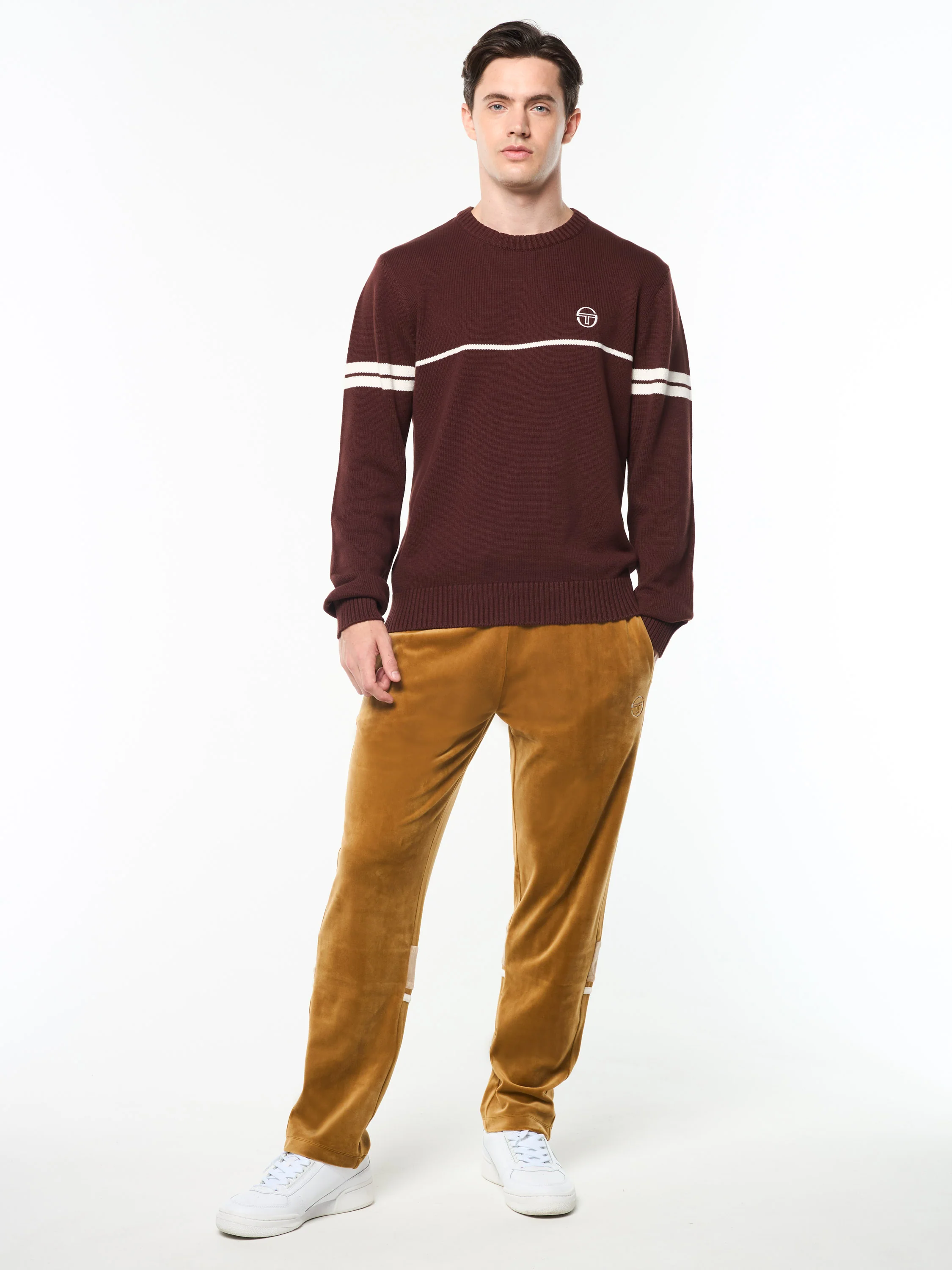 Orion Knit Sweater- Bitter Chocolate/ Gardenia - Image 2