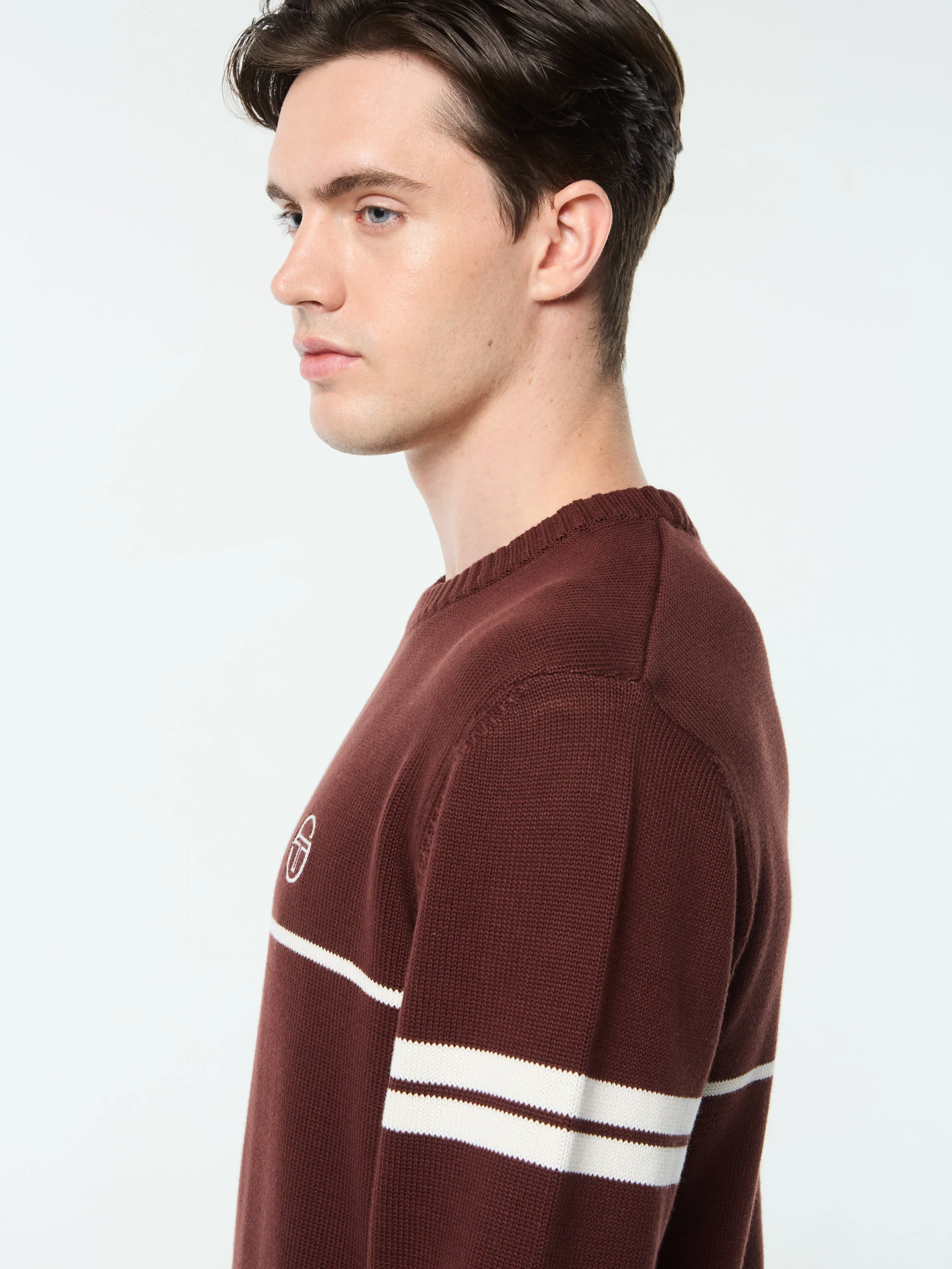 Orion Knit Sweater- Bitter Chocolate/ Gardenia - Image 6