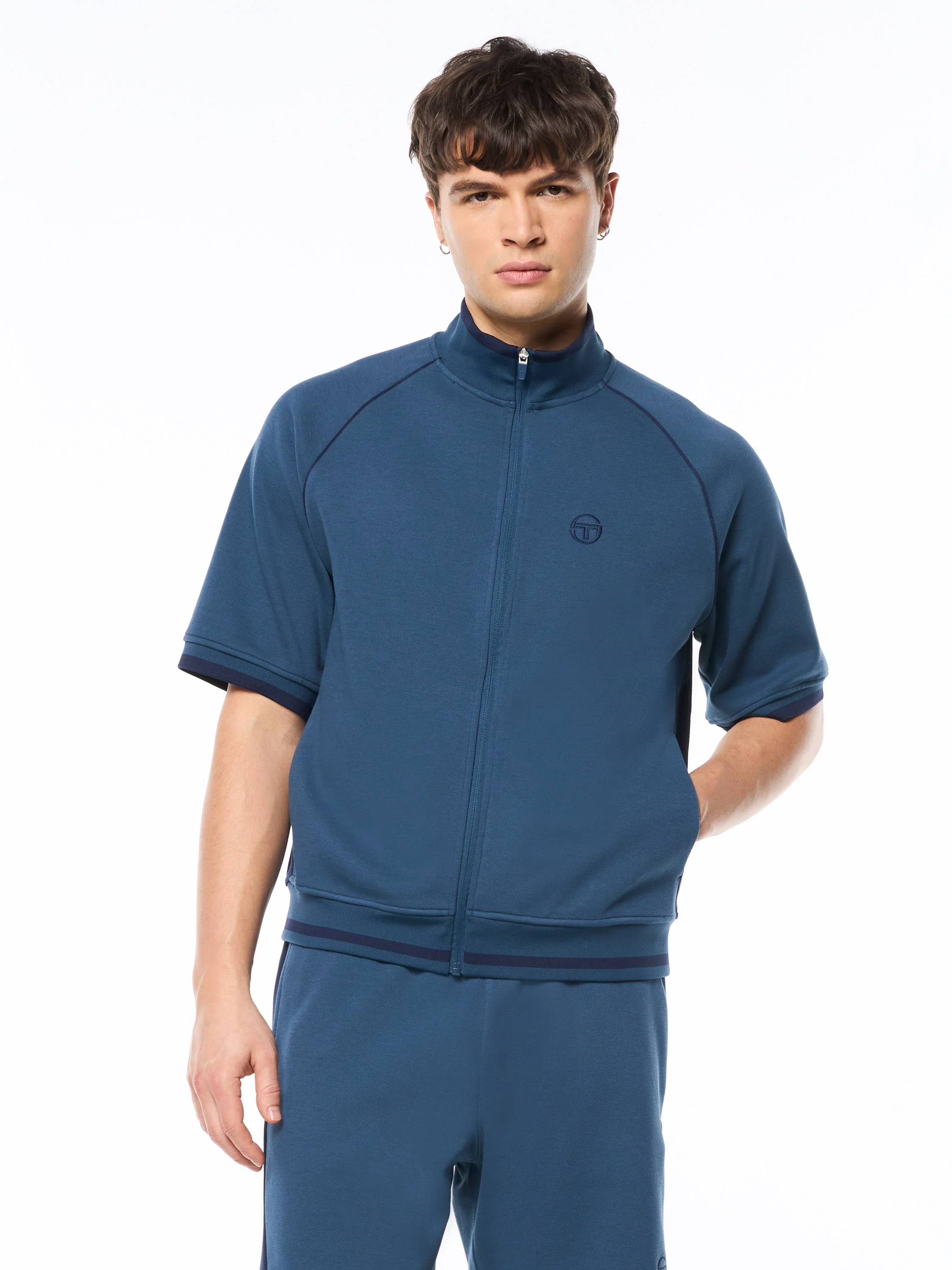 Pannello Short Sleeve Track Jacket-Key Largo