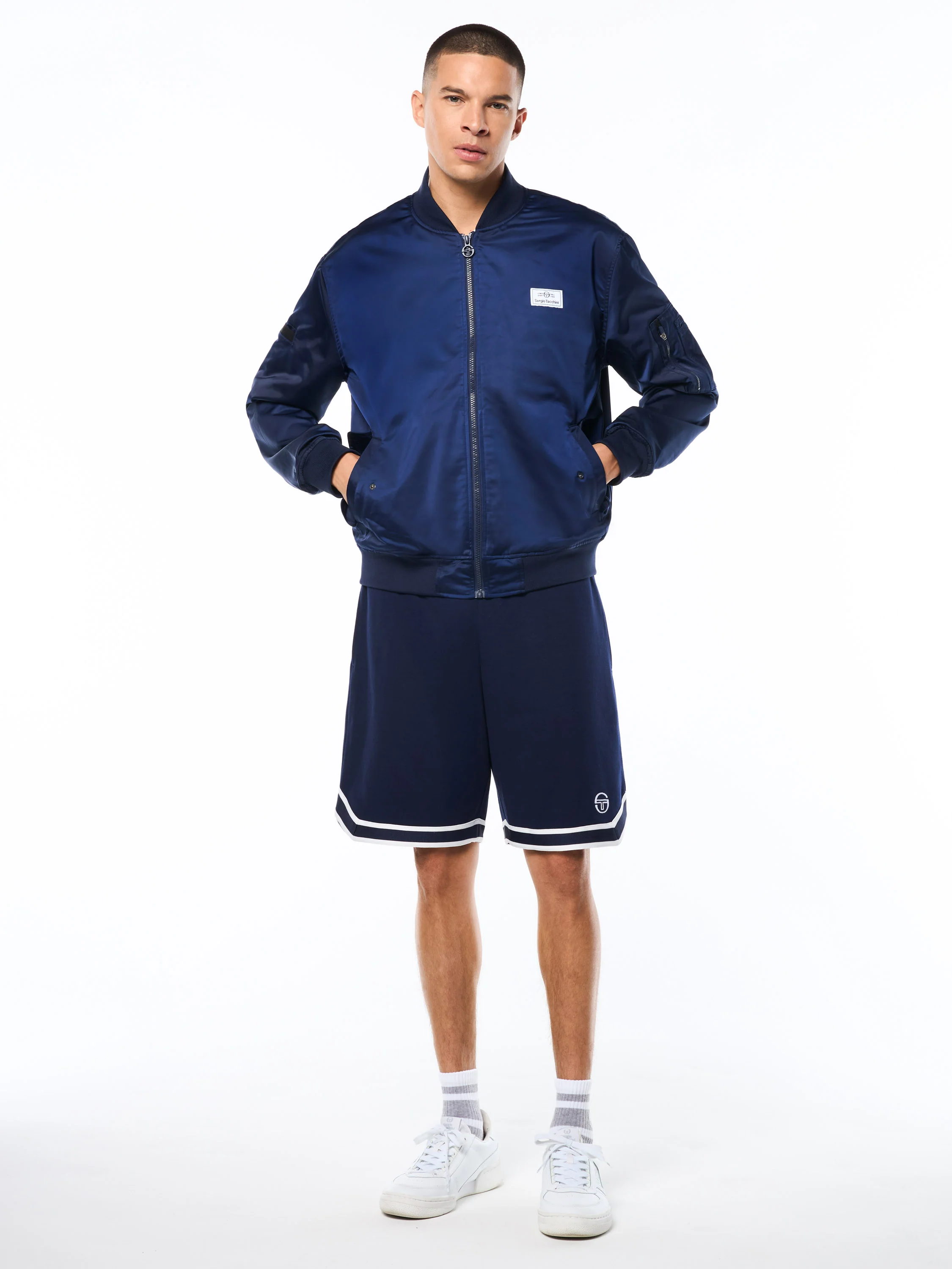 Piano Bomber Jacket-Maritime Blue - Image 3