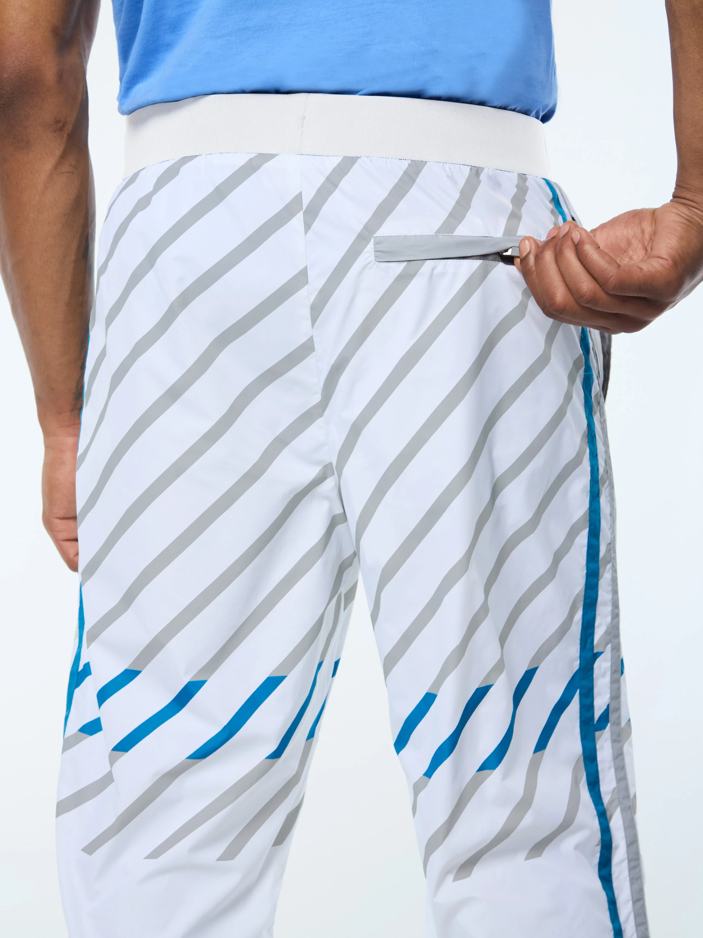 Quadretto Track Pant- Brilliant White - Image 3