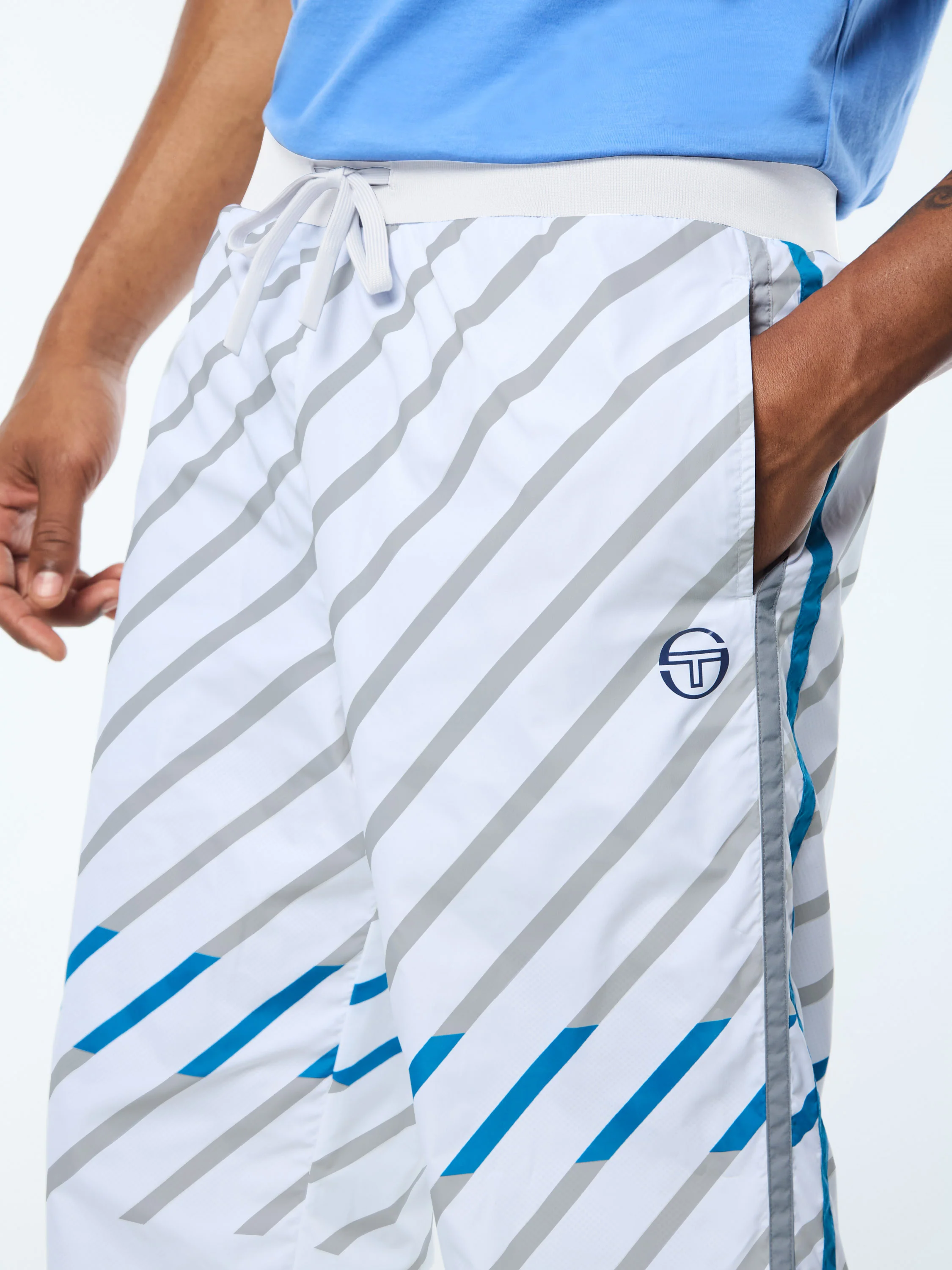Quadretto Track Pant- Brilliant White - Image 4