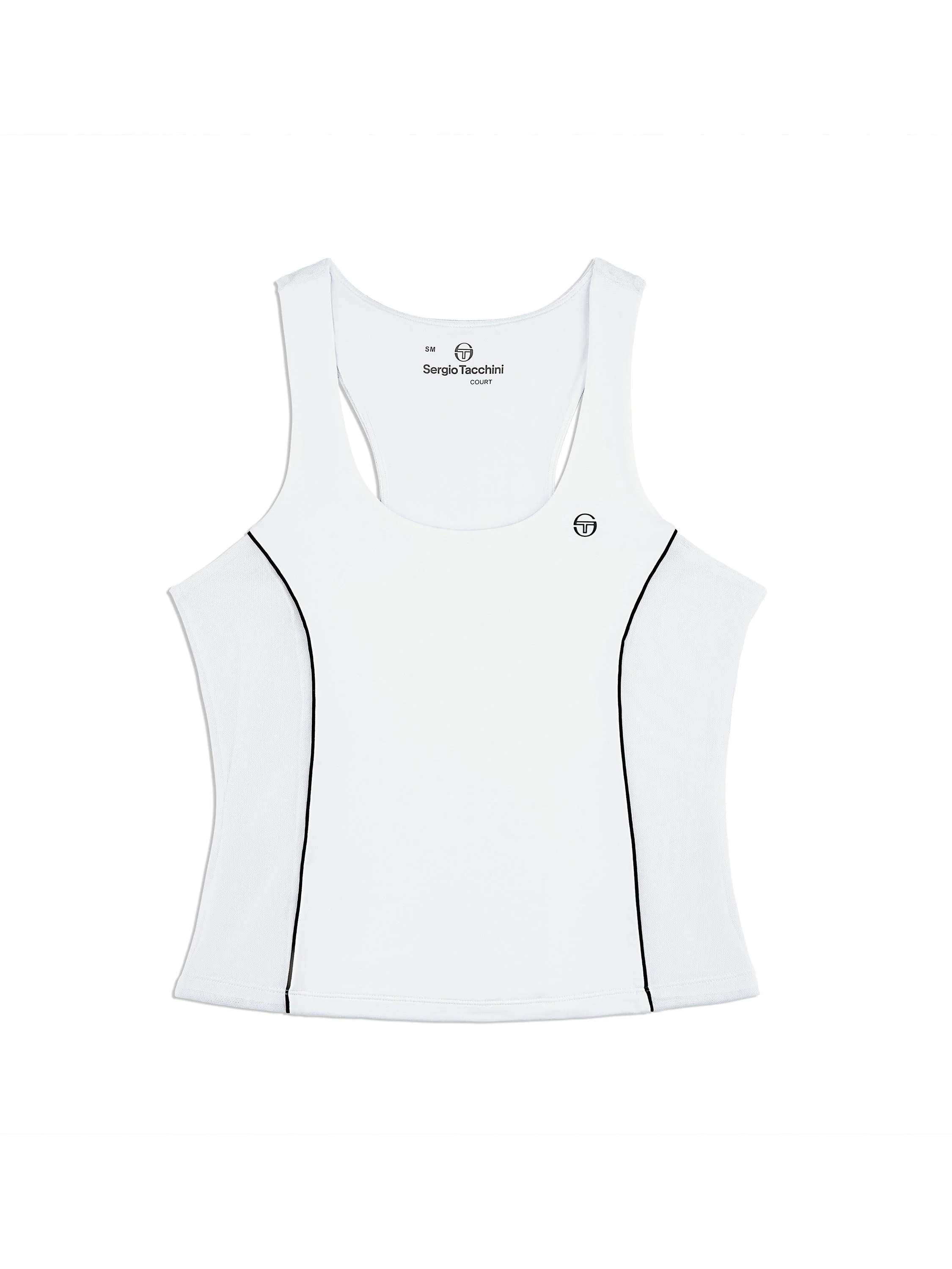 Tessa Scoop Neck Tank- Brilliant White - Image 2
