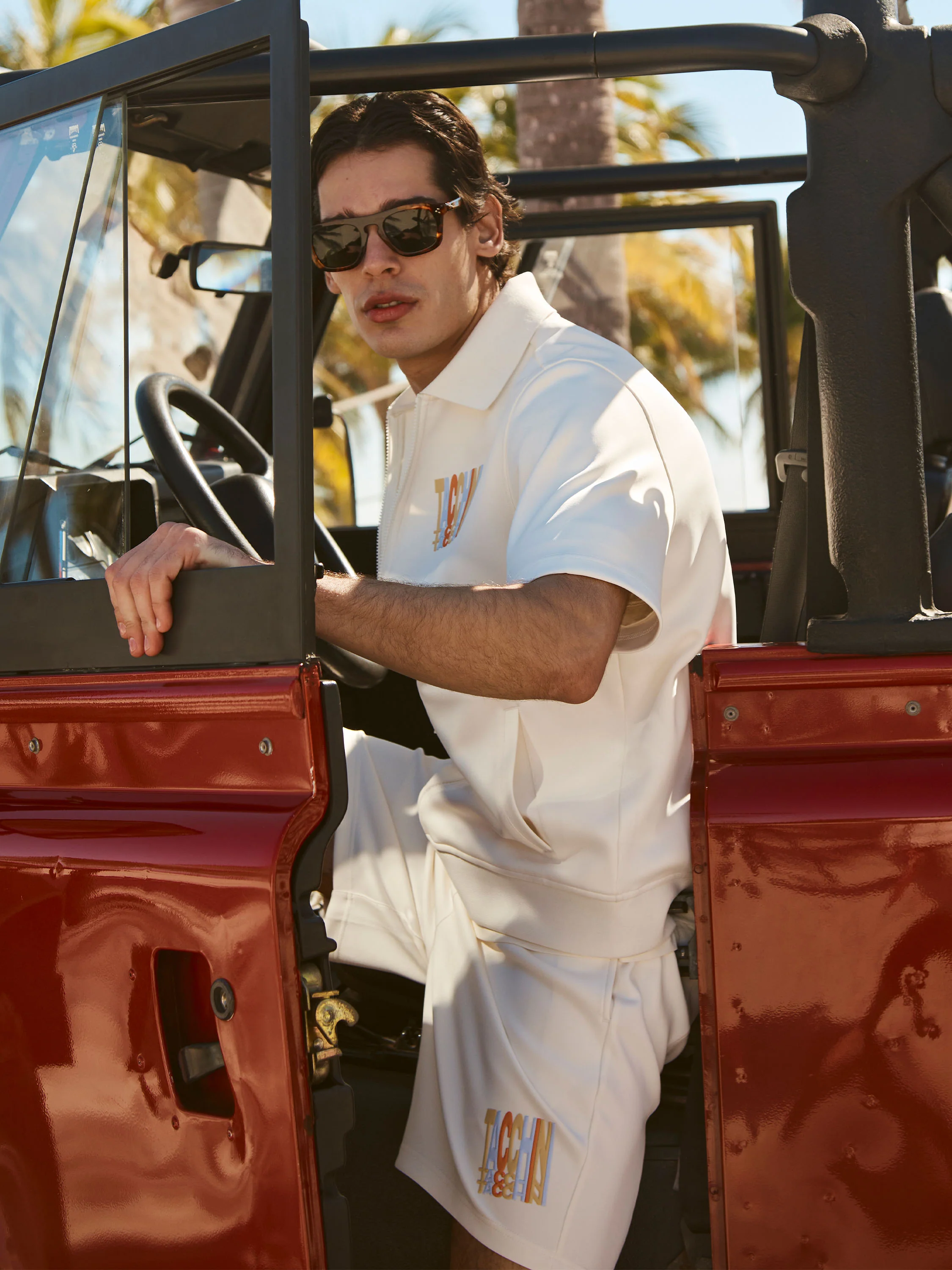 Urso Short Sleeve Track Jacket- Gardenia - Image 3