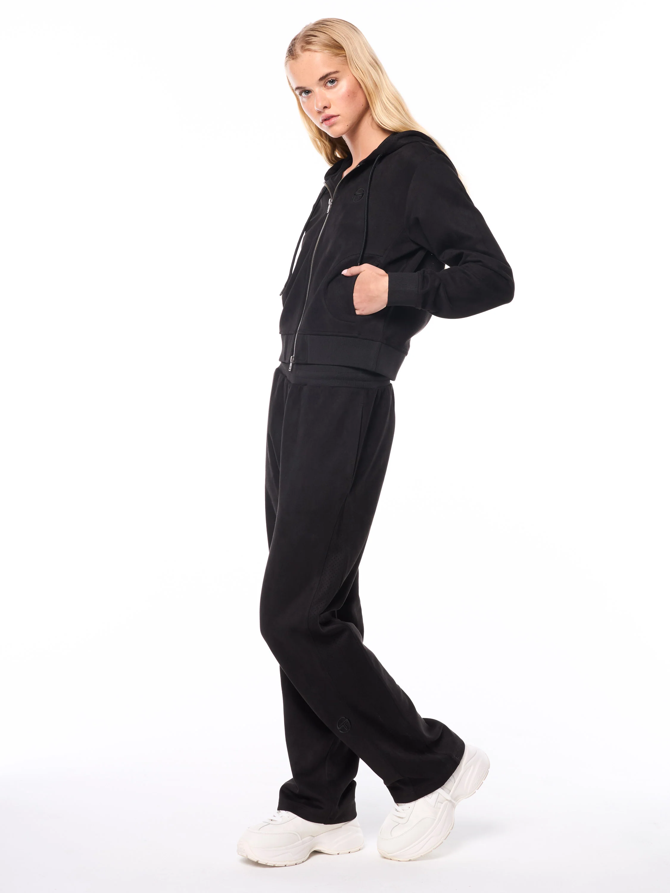 Women's Camoscio Hoodie- Black Beauty - Image 4